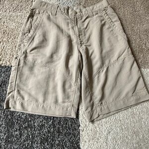 The North Face Tan Cargo Shorts with Relaxed Fit